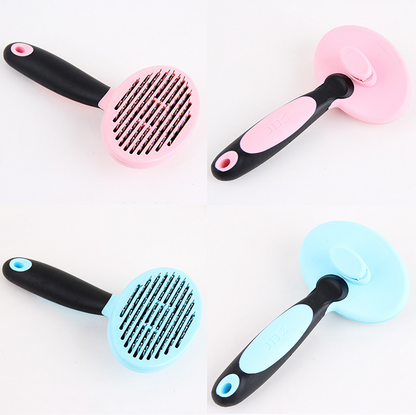 Self-Cleaning Round Head Pet Grooming Brush