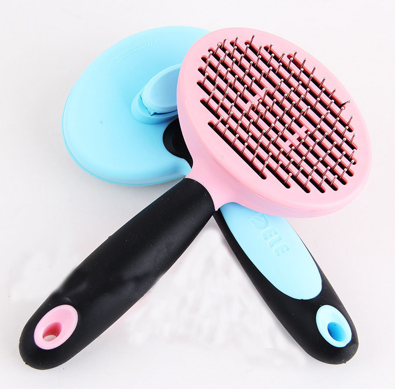 Self-Cleaning Round Head Pet Grooming Brush