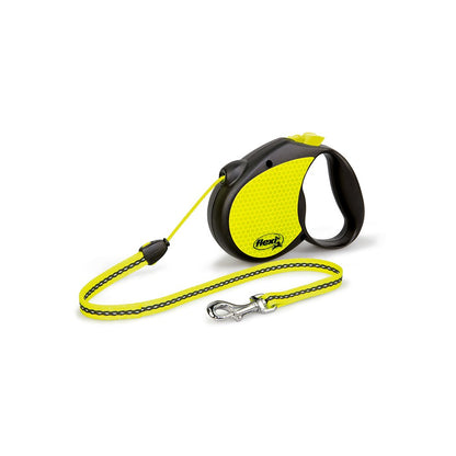 Flexi Neon Retractable Dog Leash (Cord) 16 ft Medium Black/Neon Yellow
