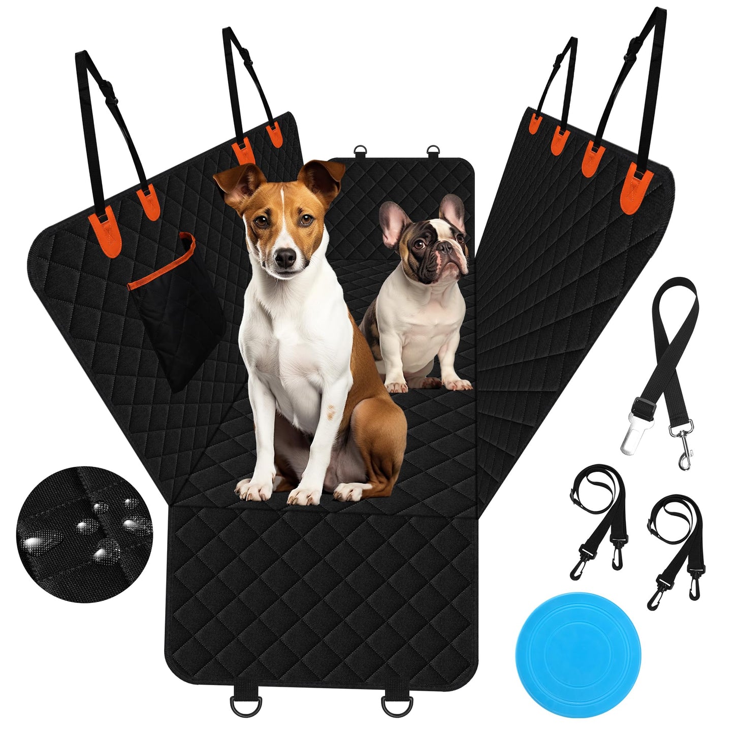 Dog Car Seat Cover for Back Pet Seat Waterproof Scratch Proof Dog Car Bed Nonslip Durable Soft Back Dog Hammock for Car SUV Truck