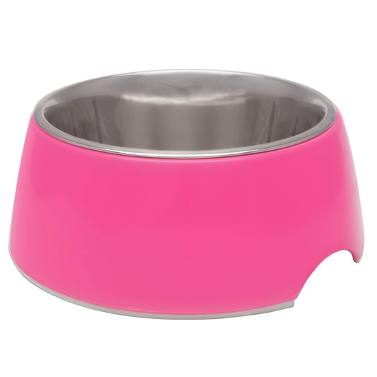 Loving Pets - Retro Bowl Dog Food Water Bowl No Tip Stainless Steel Elevated Pet Bowl No Skid Spill Proof (Extra Small Pink)