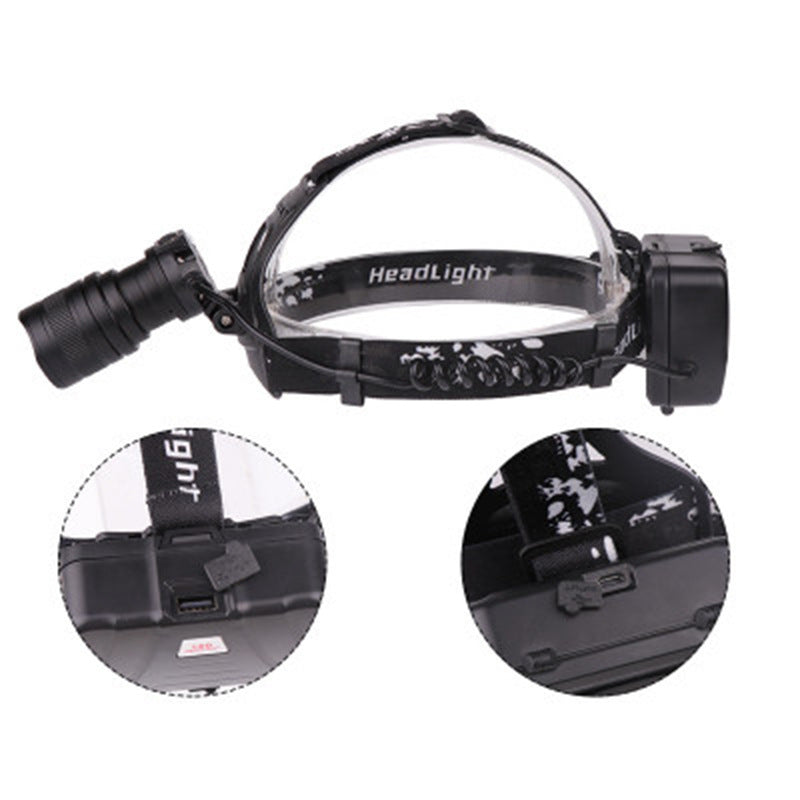 USB Rechargeable Zoomable LED Headlamp with XHP50