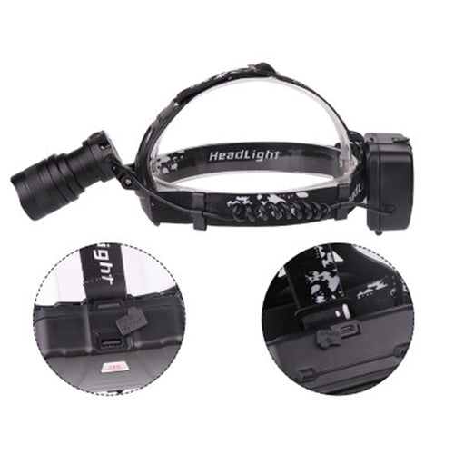 USB Rechargeable Zoomable LED Headlamp with XHP50