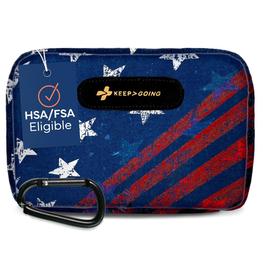 KeepGoing Travel First Aid Kit 130 Pc. - First Aid Kit for Car Home Hiking Camping and Outdoor Emergencies - First Aid Kit Travel Size TSA-Approved