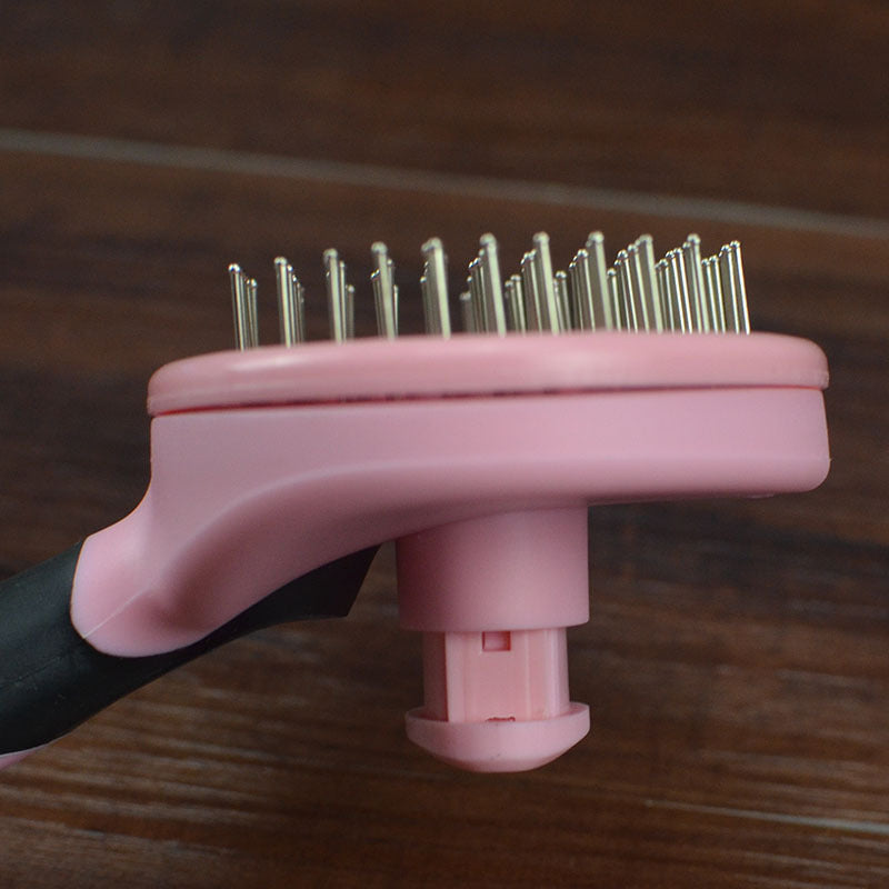 Self-Cleaning Round Head Pet Grooming Brush