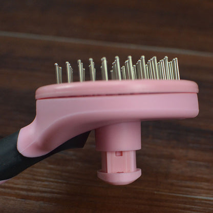 Self-Cleaning Round Head Pet Grooming Brush