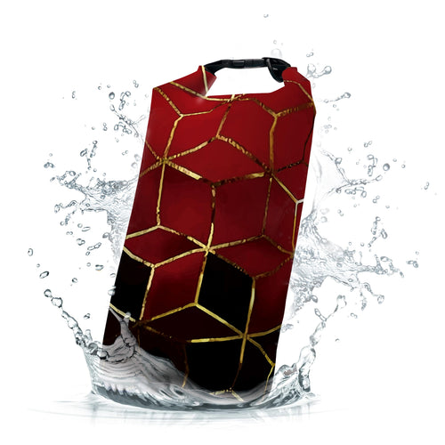 Cliduli Waterproof Dry BagRoll Top Geometric Ombre Waterproof Backpack 5L/10L/20L Floating and Lightweight Bags for Kayaking Boating Fishing Swimming and Camping