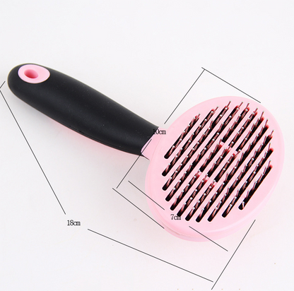 Self-Cleaning Round Head Pet Grooming Brush